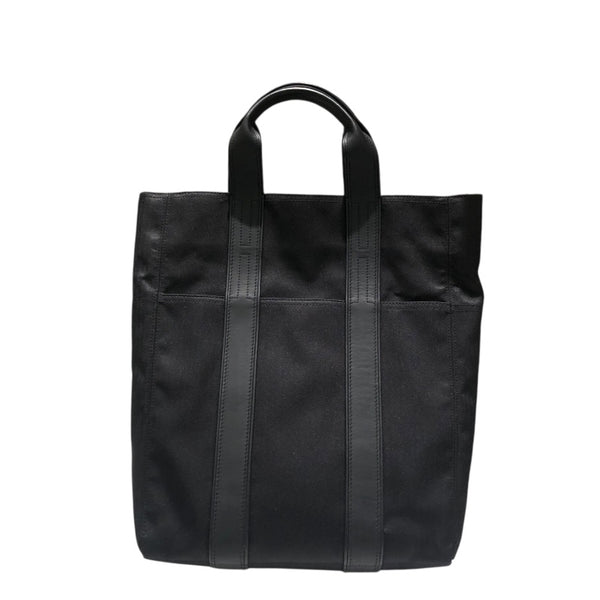 エルメス HERMES アカプルコカバスMM ブラック トワル・レザー レディース トートバッグ