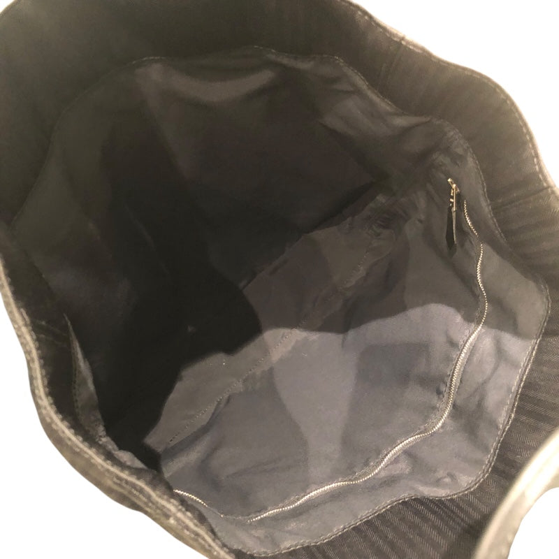 エルメス HERMES アカプルコカバスMM ブラック トワル・レザー レディース トートバッグ