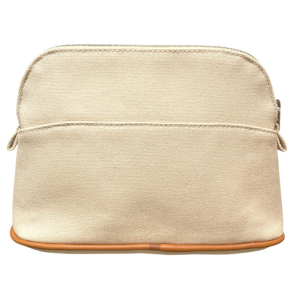 エルメス HERMES ボリードポーチミニ ナチュラル トワル ユニセックス ポーチ