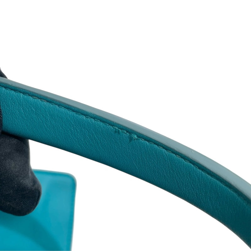 サルヴァトーレ・フェラガモ Salvatore Ferragamo ガンチーニ ハンドバッグ 21D941 ターコイズブルー レザー レディース ハンドバッグ