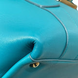 サルヴァトーレ・フェラガモ Salvatore Ferragamo ガンチーニ ハンドバッグ 21D941 ターコイズブルー レザー レディース ハンドバッグ