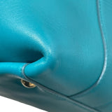 サルヴァトーレ・フェラガモ Salvatore Ferragamo ガンチーニ ハンドバッグ 21D941 ターコイズブルー レザー レディース ハンドバッグ