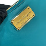 サルヴァトーレ・フェラガモ Salvatore Ferragamo ガンチーニ ハンドバッグ 21D941 ターコイズブルー レザー レディース ハンドバッグ