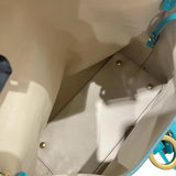 サルヴァトーレ・フェラガモ Salvatore Ferragamo ガンチーニ ハンドバッグ 21D941 ターコイズブルー レザー レディース ハンドバッグ