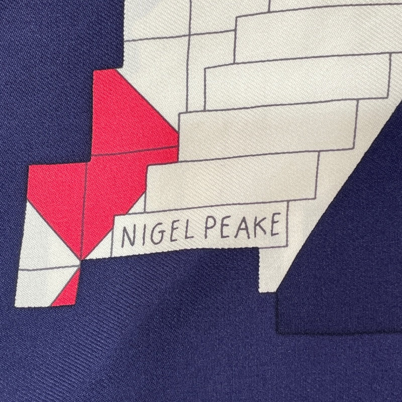 エルメス HERMES カレ90 　PRO MENADE AU FAUBO URG マルチカラー シルク ユニセックス スカーフ