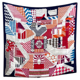 エルメス HERMES カレ90 　PRO MENADE AU FAUBO URG マルチカラー シルク ユニセックス スカーフ