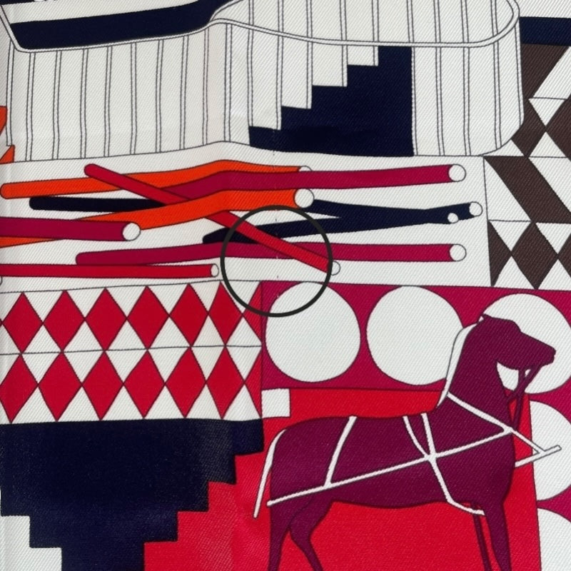 エルメス HERMES カレ90 　PRO MENADE AU FAUBO URG マルチカラー シルク ユニセックス スカーフ