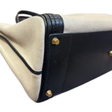 クロエ Chloe アリスハンドバッグ クリーム/ブラック レザー レディース トートバッグ