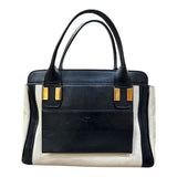クロエ Chloe アリスハンドバッグ クリーム/ブラック レザー レディース トートバッグ