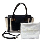 クロエ Chloe アリスハンドバッグ クリーム/ブラック レザー レディース トートバッグ