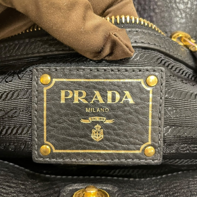 プラダ PRADA ナイロン・ヴィッテロダイノ ハンドバッグ BN1841 ブラック ゴールド金具 ナイロン・レザー レディース ショルダーバッグ