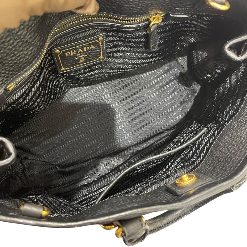 プラダ PRADA ナイロン・ヴィッテロダイノ ハンドバッグ BN1841 ブラック ゴールド金具 ナイロン・レザー レディース ショルダーバッグ