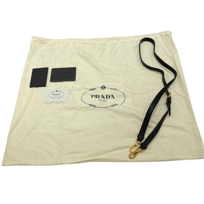 プラダ PRADA ナイロン・ヴィッテロダイノ ハンドバッグ BN1841 ブラック ゴールド金具 ナイロン・レザー レディース ショルダーバッグ