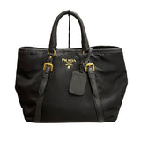 プラダ PRADA ナイロン・ヴィッテロダイノ ハンドバッグ BN1841 ブラック ゴールド金具 ナイロン・レザー レディース ショルダーバッグ
