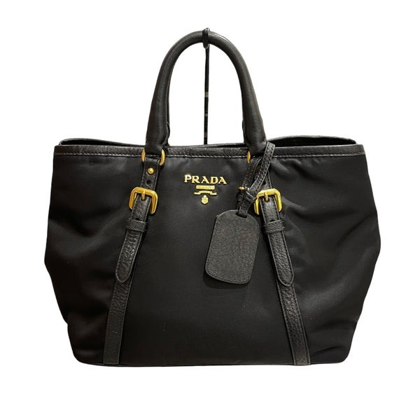 プラダ PRADA ナイロン・ヴィッテロダイノ ハンドバッグ BN1841 ブラック ゴールド金具 ナイロン・レザー レディース ショルダーバッグ