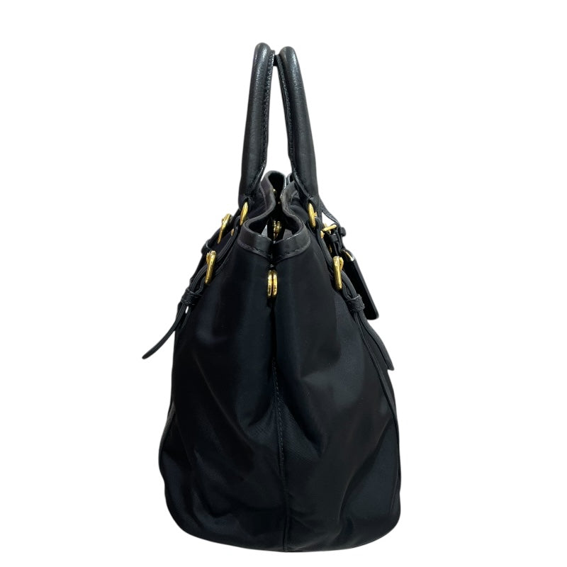プラダ PRADA ナイロン・ヴィッテロダイノ ハンドバッグ BN1841 ブラック ゴールド金具 ナイロン・レザー レディース ショルダーバッグ