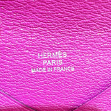 エルメス HERMES カルヴィ C刻印 トスカ シルバー金具 シェーブル レディース カードケース