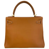 エルメス HERMES ケリー28　内縫い ゴールド ゴールド金具 トゴ レディース ハンドバッグ