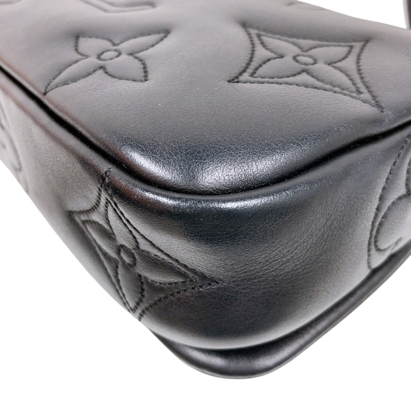 ルイ・ヴィトン LOUIS VUITTON ウォレット・オン・ストラップ M81398 ブラック バブルグラム レディース ショルダーバッグ