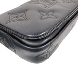 ルイ・ヴィトン LOUIS VUITTON ウォレット・オン・ストラップ M81398 ブラック バブルグラム レディース ショルダーバッグ