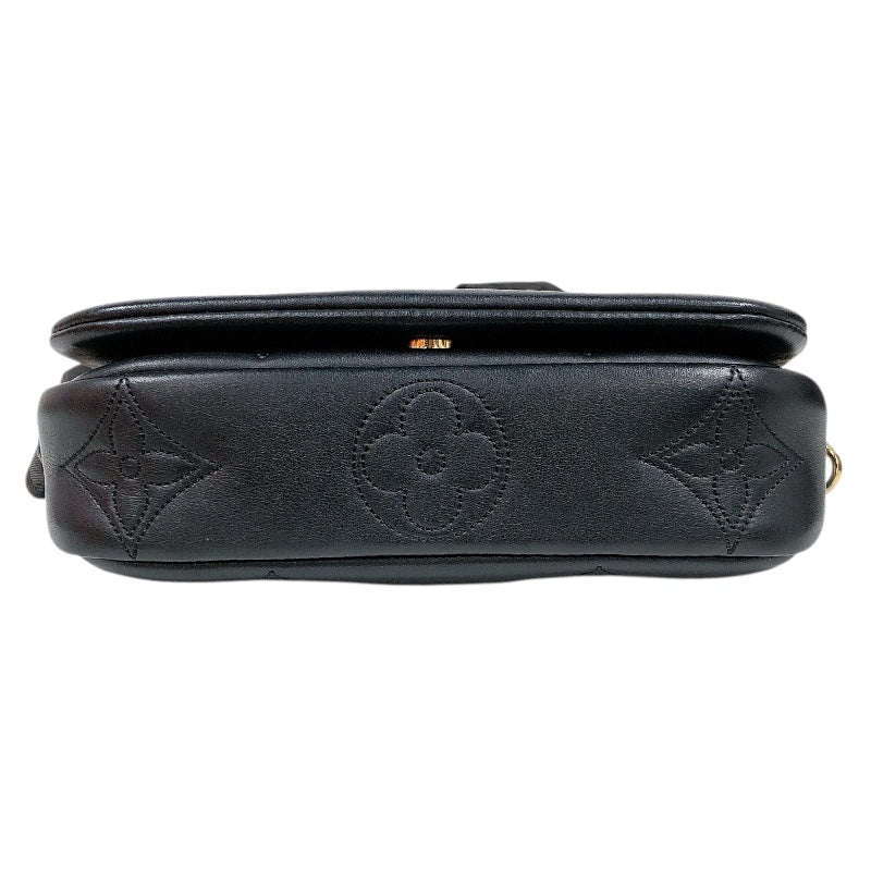 ルイ・ヴィトン LOUIS VUITTON ウォレット・オン・ストラップ M81398 ブラック バブルグラム レディース ショルダーバッグ