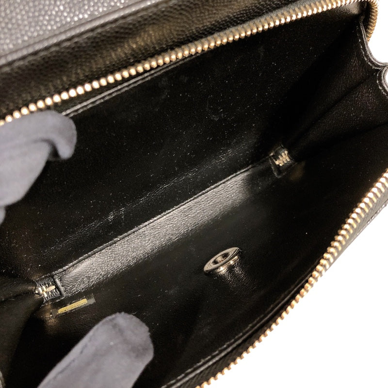 シャネル CHANEL ビジネスアフィニティ スモールショルダーバッグ A93607 キャビアスキン レディース ショルダーバッグ