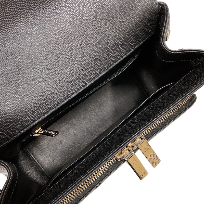 シャネル CHANEL ビジネスアフィニティ スモールショルダーバッグ A93607 キャビアスキン レディース ショルダーバッグ