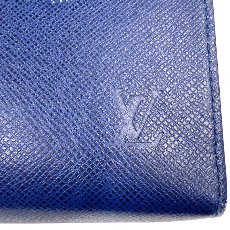 ルイ・ヴィトン LOUIS VUITTON ポシェット・ヴォワヤージュMM M30575 コバルト　シルバー金具 タイガ ユニセックス クラッチバッグ