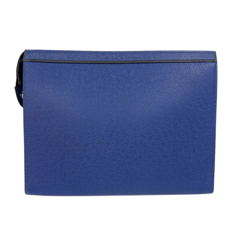 ルイ・ヴィトン LOUIS VUITTON ポシェット・ヴォワヤージュMM M30575 コバルト　シルバー金具 タイガ ユニセックス クラッチバッグ