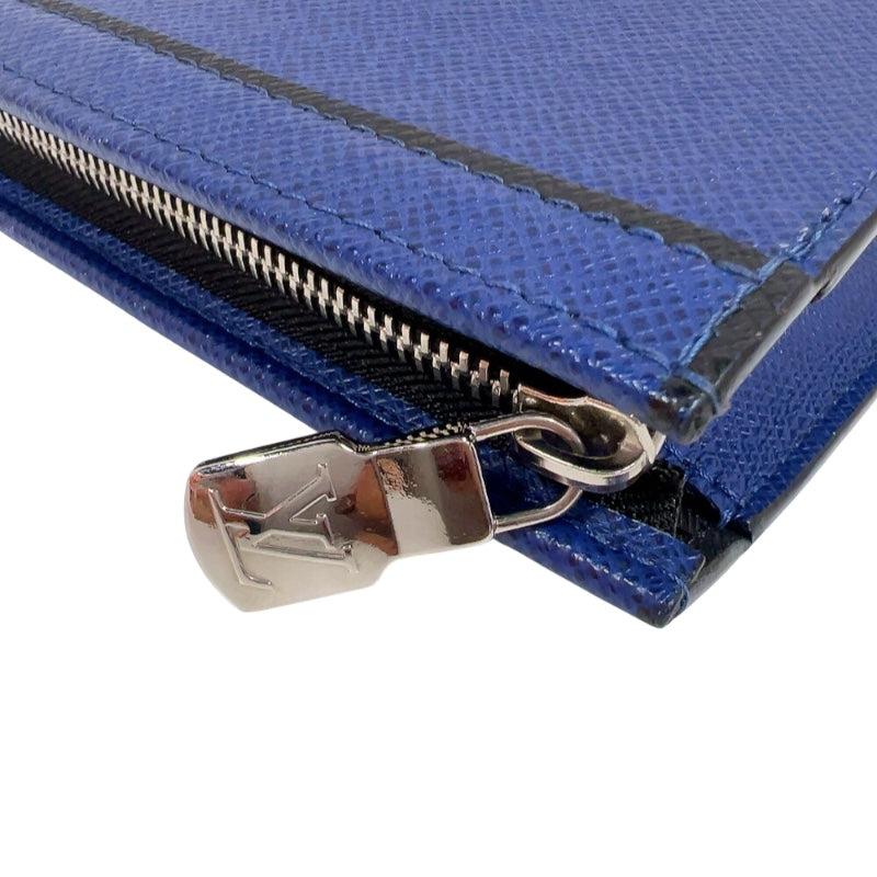 ルイ・ヴィトン LOUIS VUITTON ポシェット・ヴォワヤージュMM M30575 コバルト　シルバー金具 タイガ ユニセックス クラッチバッグ