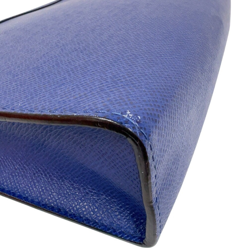 ルイ・ヴィトン LOUIS VUITTON ポシェット・ヴォワヤージュMM M30575 コバルト　シルバー金具 タイガ ユニセックス クラッチバッグ