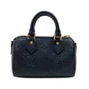 ルイ・ヴィトン LOUIS VUITTON ナノ・スピーディ M82450 ノワール ゴールド金具 モノグラム・アンプラント レディース ショルダーバッグ