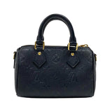 ルイ・ヴィトン LOUIS VUITTON ナノ・スピーディ M82450 ノワール ゴールド金具 モノグラム・アンプラント レディース ショルダーバッグ