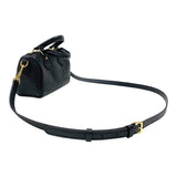 ルイ・ヴィトン LOUIS VUITTON ナノ・スピーディ M82450 ノワール ゴールド金具 モノグラム・アンプラント レディース ショルダーバッグ