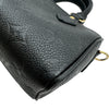 ルイ・ヴィトン LOUIS VUITTON ナノ・スピーディ M82450 ノワール ゴールド金具 モノグラム・アンプラント レディース ショルダーバッグ