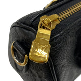 ルイ・ヴィトン LOUIS VUITTON ナノ・スピーディ M82450 ノワール ゴールド金具 モノグラム・アンプラント レディース ショルダーバッグ