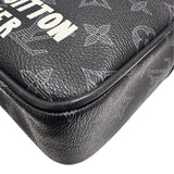 ルイ・ヴィトン LOUIS VUITTON ダヌーブPM M43677 ブラック PVC/レザー メンズ ショルダーバッグ