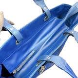 シャネル CHANEL パリビアリッツトートMM A34209 15番台 ネイビー　SV金具 コーティングキャンバス レディース ハンドバッグ