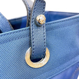 シャネル CHANEL パリビアリッツトートMM A34209 15番台 ネイビー　SV金具 コーティングキャンバス レディース ハンドバッグ