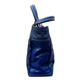 シャネル CHANEL パリビアリッツトートMM A34209 15番台 ネイビー　SV金具 コーティングキャンバス レディース ハンドバッグ