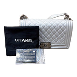 シャネル CHANEL ボーイシャネル25 A67086 シルバーSV金具 ラム レディース ショルダーバッグ