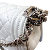 シャネル CHANEL ボーイシャネル25 A67086 シルバーSV金具 ラム レディース ショルダーバッグ