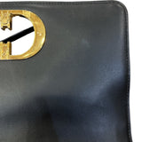 クリスチャン・ディオール Christian Dior ディオール カロ ミディアム ブラック ゴールド金具 カーフ レディース ショルダーバッグ