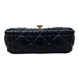 クリスチャン・ディオール Christian Dior ディオール カロ ミディアム ブラック ゴールド金具 カーフ レディース ショルダーバッグ