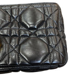 クリスチャン・ディオール Christian Dior ディオール カロ ミディアム ブラック ゴールド金具 カーフ レディース ショルダーバッグ