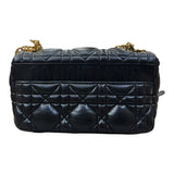 クリスチャン・ディオール Christian Dior ディオール カロ ミディアム ブラック ゴールド金具 カーフ レディース ショルダーバッグ