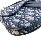 クリスチャン・ディオール Christian Dior サドルバッグ ミニ ネイビー トロッター/ジャガード レディース ハンドバッグ