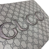 グッチ GUCCI GGスプリームクラッチバッグ 768374 ブラック　シルバー金具 GGスプリーム ユニセックス クラッチバッグ