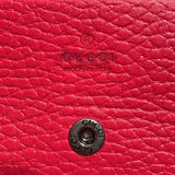 グッチ GUCCI ダブルG コンパクトチェーンウォレット 701074 ピンク レザー レディース ウォレットチェーン