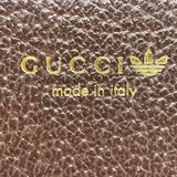 グッチ GUCCI チェーンウォレット　adidasコラボ 628192 イエロー ゴールド金具 クリスタルGG メンズ 長財布